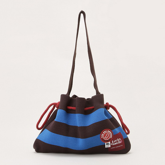 [럭키마르쉐]Stripe Knit Bag_L7BAW20230BRX [W CONCEPT]