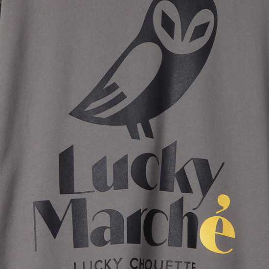 럭키마르쉐(LUCKYMARCHE) 오버사이즈 마르쉐 슈에뜨 스웻셔츠_LQTAW20100GYX