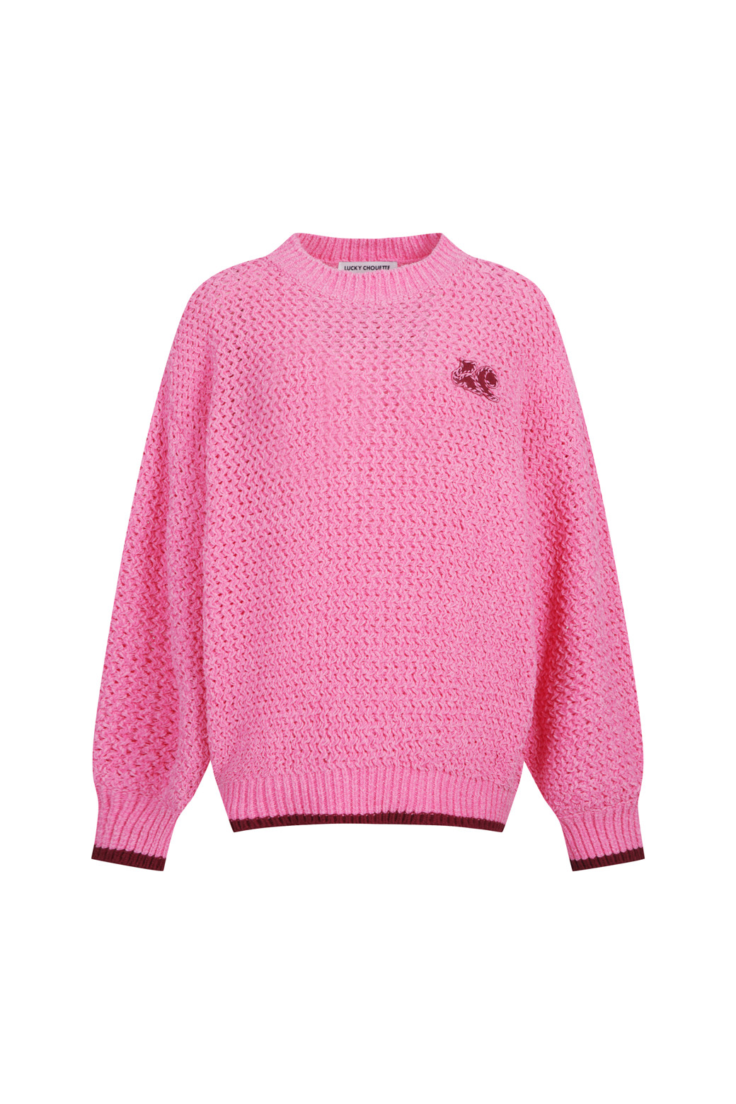 LUCKY CHOUETTE - 스웨터 - Color Block Hem Pullover