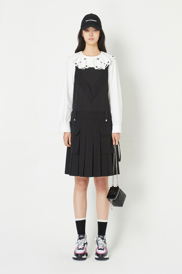 LUCKY CHOUETTE - 원피스 - Hem Pleats Sleeveless Mini Dress