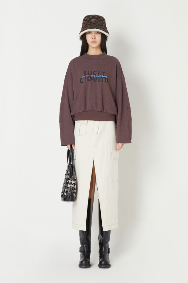 LUCKY CHOUETTE - 롱스커트 - Out Pocket Cotton H Line Long Skirt 