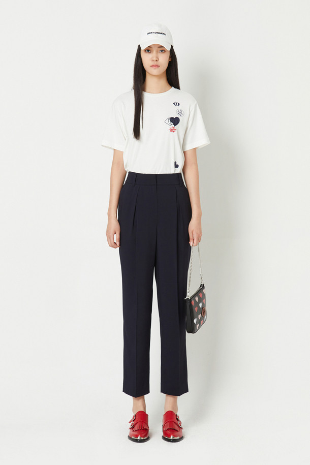 LUCKY CHOUETTE - 스커트/팬츠 - Poly Baggy Fit Back Banding  Pants