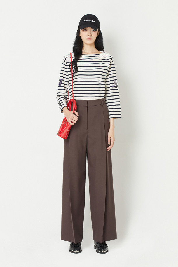 LUCKY CHOUETTE - 스커트/팬츠 - Wide Crease Pants