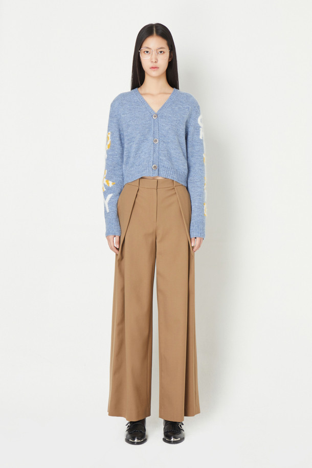 LUCKY CHOUETTE - 롱/미디팬츠 - Tuck Wide Pants