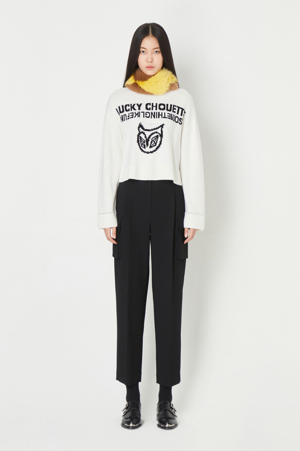 LUCKY CHOUETTE - 롱/미디팬츠 - Out Pocket Back Banding Baggy Pants