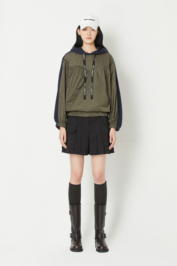 LUCKY CHOUETTE - 블라우스/셔츠 - Jersey Mix Hooded Blouse