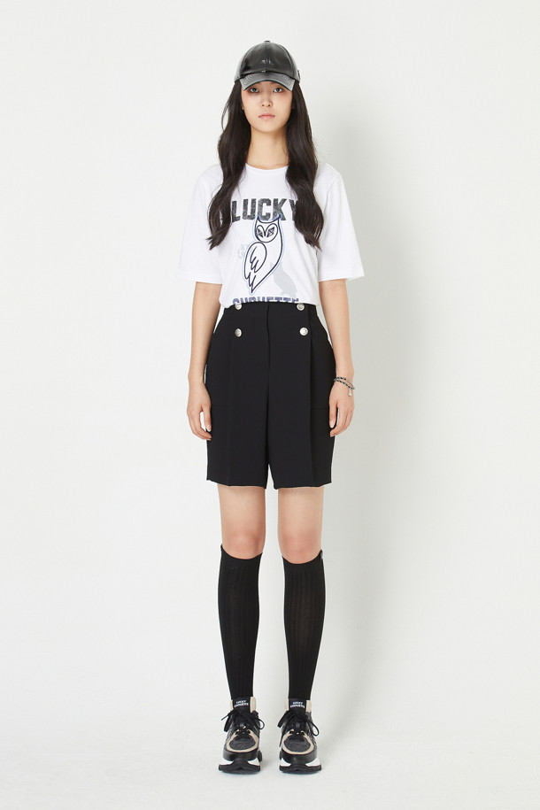 LUCKY CHOUETTE - 티셔츠 - Chouette Printed Basic Fit Short Sleeve