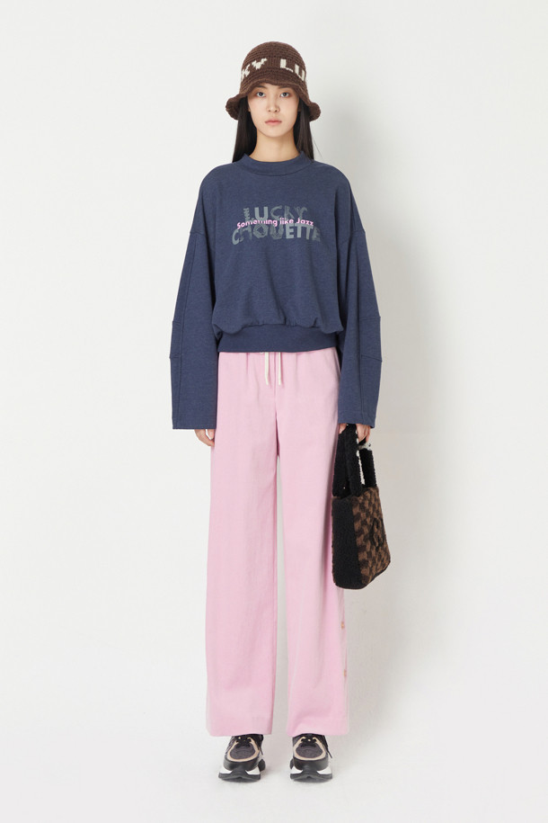 LUCKY CHOUETTE - 스웻셔츠 - Printed Half Neck Sweatshirt