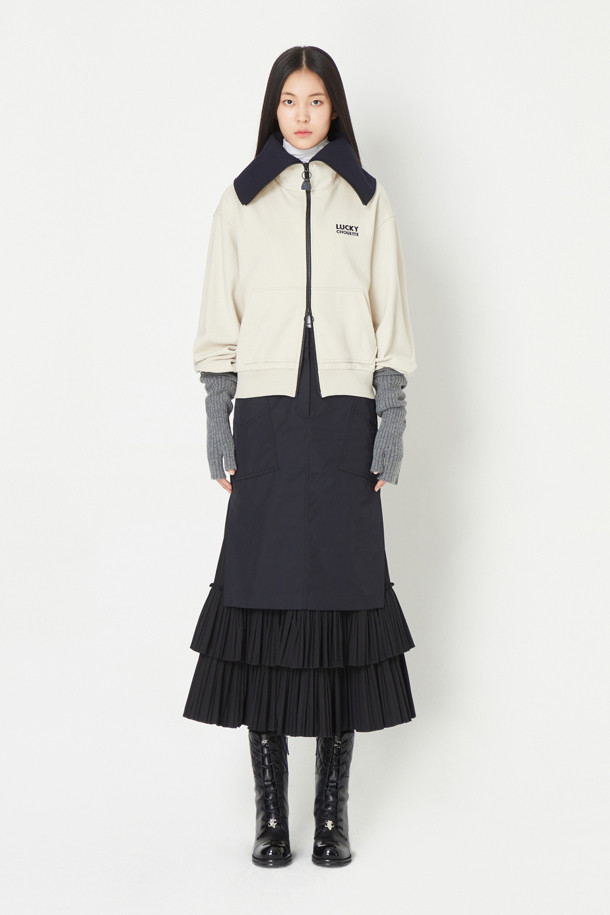 LUCKY CHOUETTE - 점퍼 - Sailor Collar Color Jumper