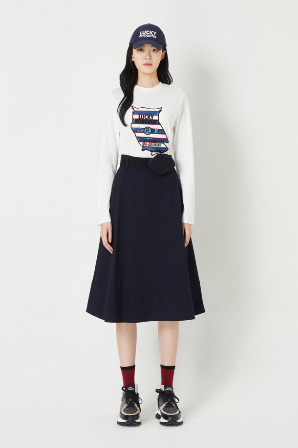 LUCKY CHOUETTE - 스커트/팬츠 - Belted Tissue Long  Skirt