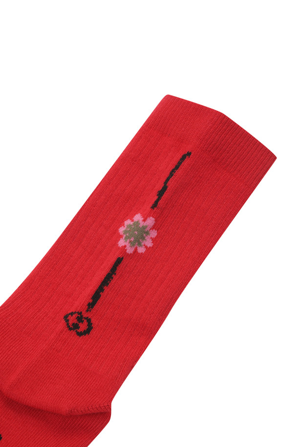 LUCKY CHOUETTE - 양말 - Flower Pattern Socks