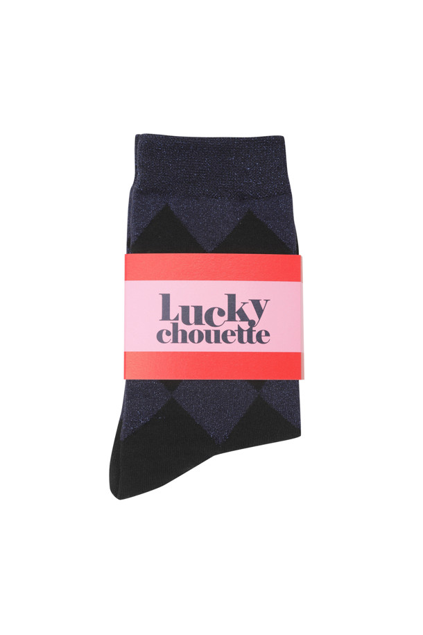 LUCKY CHOUETTE - 양말 - Argyle Metal Socks