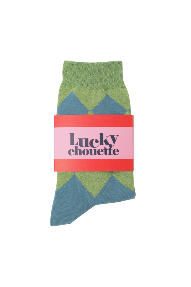 LUCKY CHOUETTE - 양말 - Argyle Metal Socks