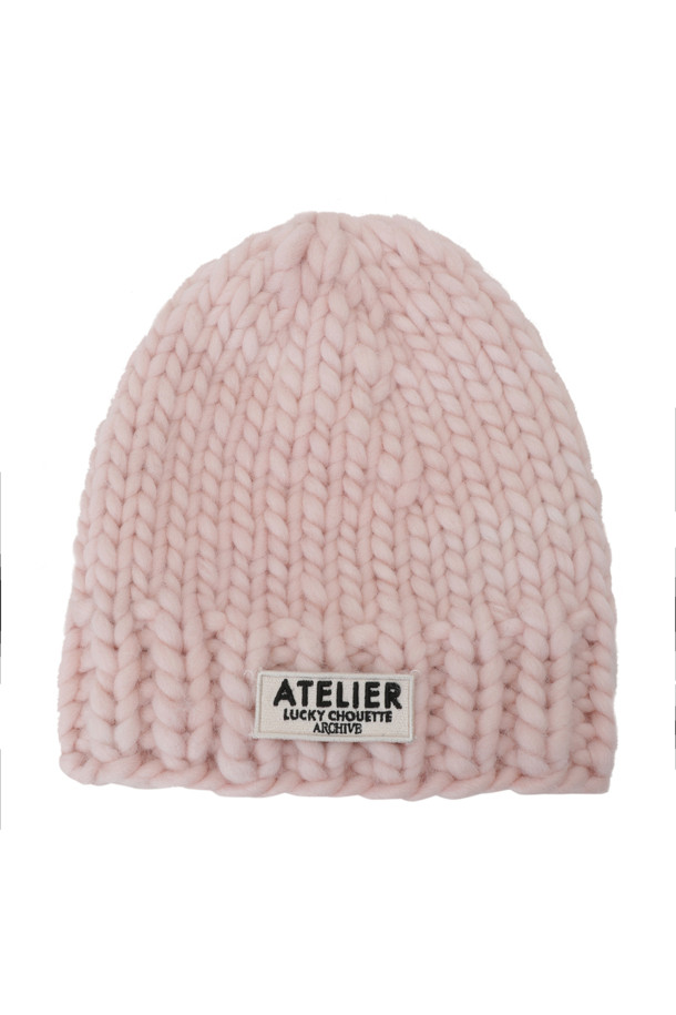 LUCKY CHOUETTE - 모자 - [Atelier] Emblem Point Knit Beanie 