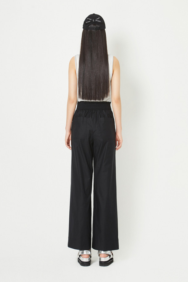 LUCKY CHOUETTE - 스커트/팬츠 - [Re-Order] Belt Back Banding Wide Pants