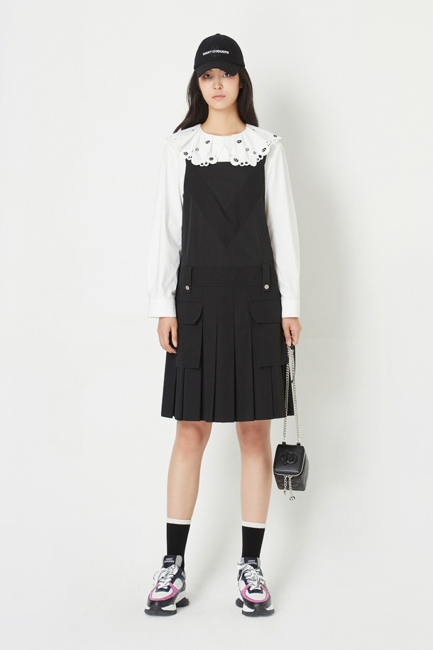 LUCKY CHOUETTE - 원피스 - Hem Pleats Sleeveless Mini Dress