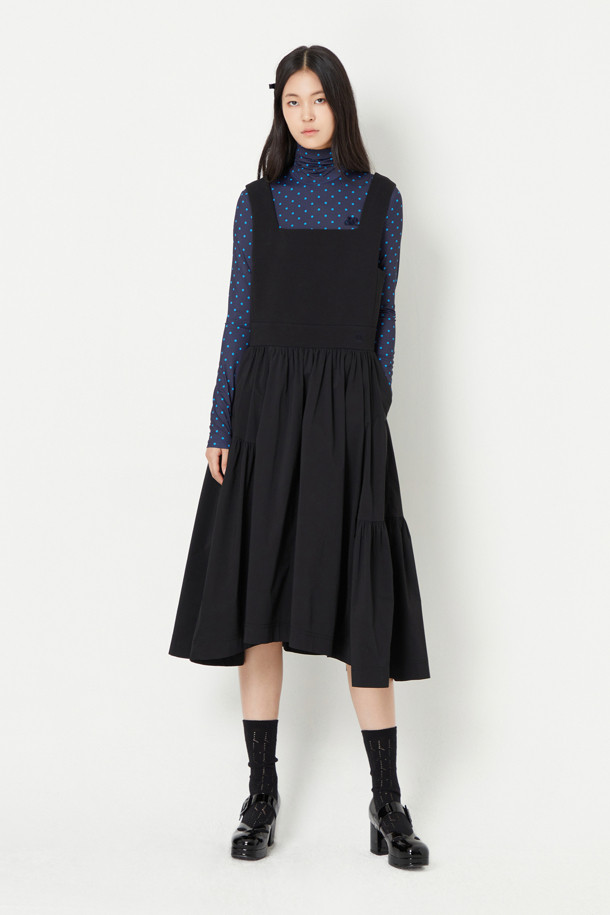 LUCKY CHOUETTE - 원피스 - Back Color Strap Sleeveless Hool Dress