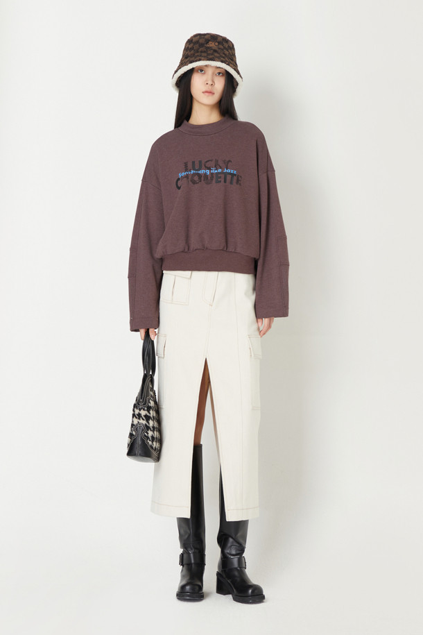 LUCKY CHOUETTE - 롱스커트 - Out Pocket Cotton H Line Long Skirt 