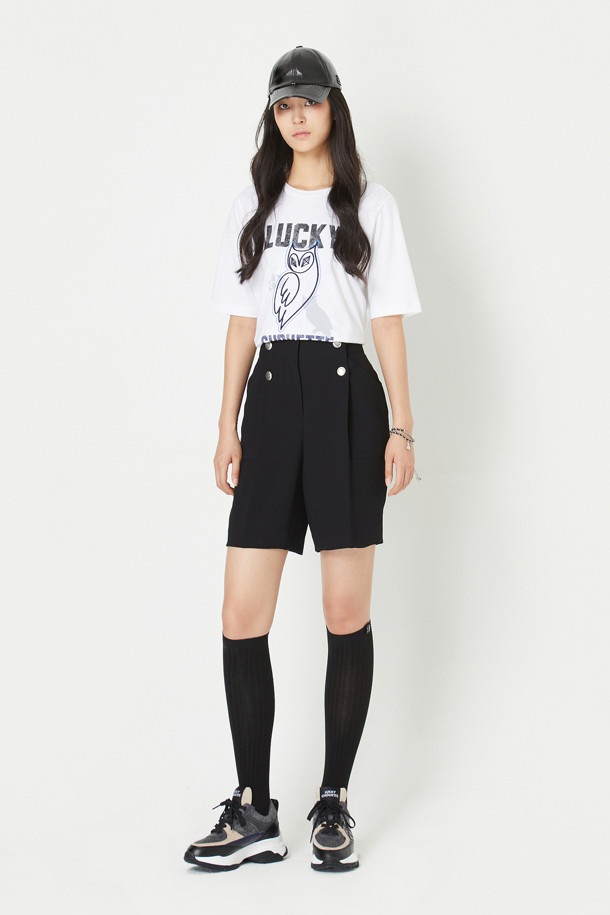 LUCKY CHOUETTE - 티셔츠 - Chouette Printed Basic Fit Short Sleeve