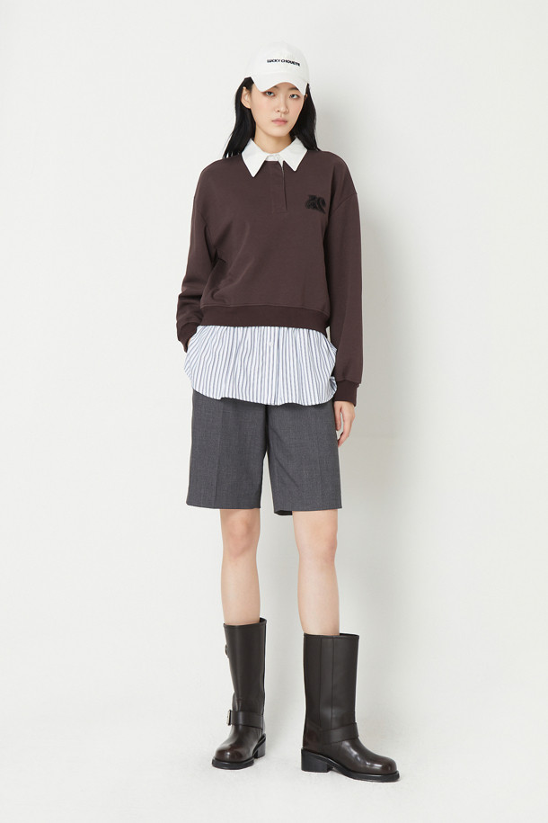 LUCKY CHOUETTE - 티셔츠 - Stripe Color Block Sweatshirt