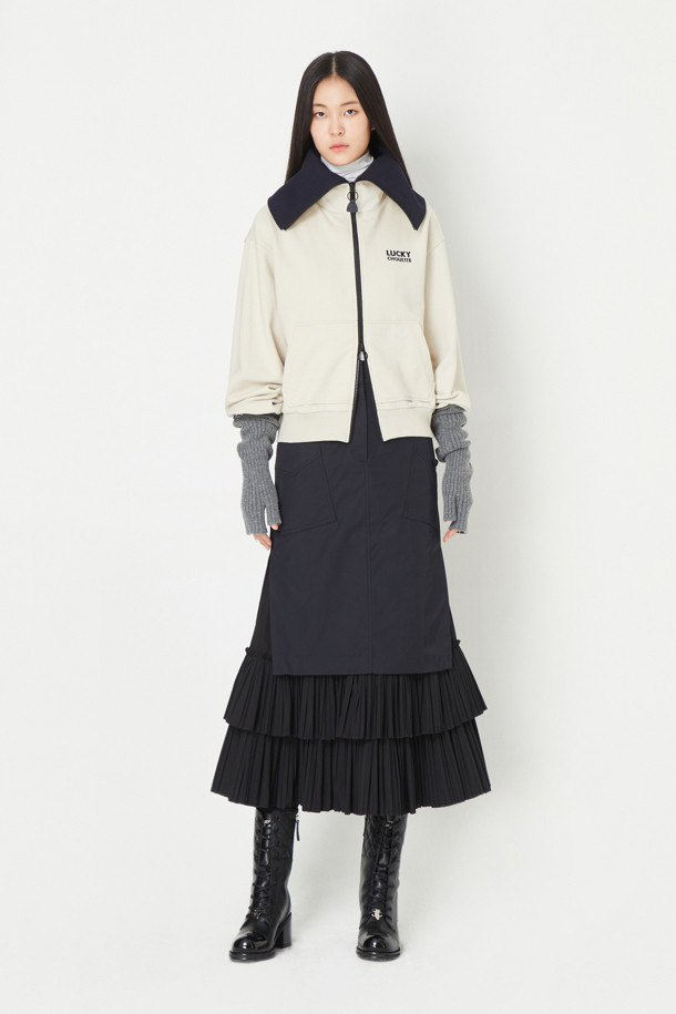 LUCKY CHOUETTE - 점퍼 - Sailor Collar Color Jumper