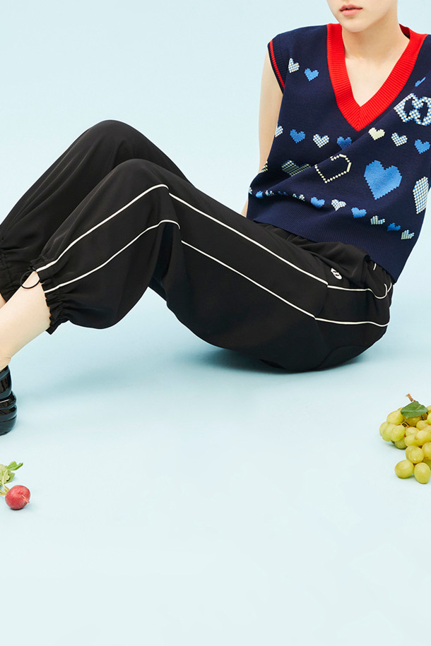 LUCKY CHOUETTE - 스커트/팬츠 - Side Block Point Jogger Banding Pants