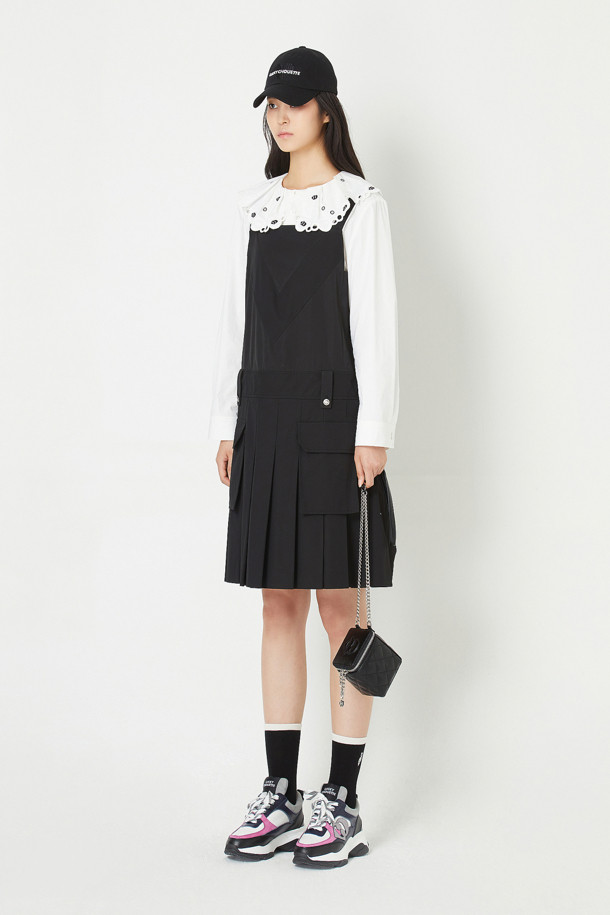 LUCKY CHOUETTE - 원피스 - Hem Pleats Sleeveless Mini Dress