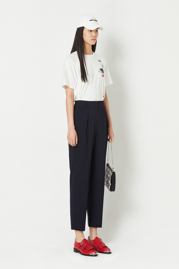 LUCKY CHOUETTE - 스커트/팬츠 - Poly Baggy Fit Back Banding  Pants