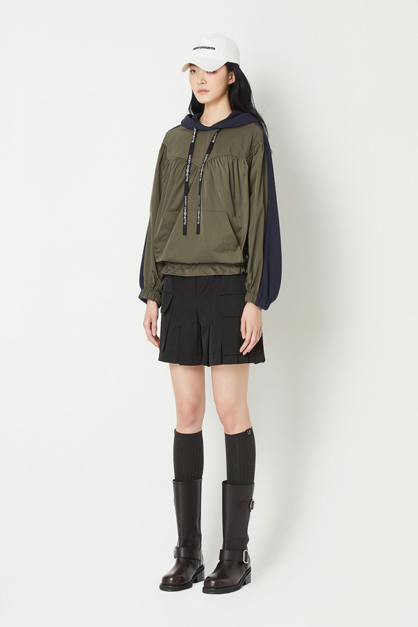 LUCKY CHOUETTE - 블라우스/셔츠 - Jersey Mix Hooded Blouse