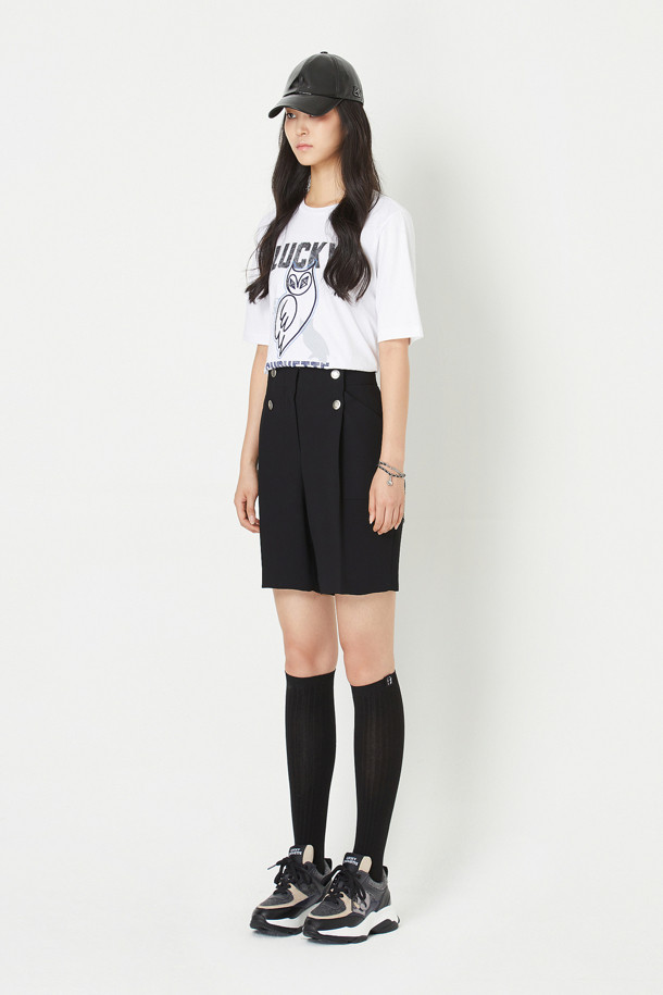 LUCKY CHOUETTE - 티셔츠 - Chouette Printed Basic Fit Short Sleeve