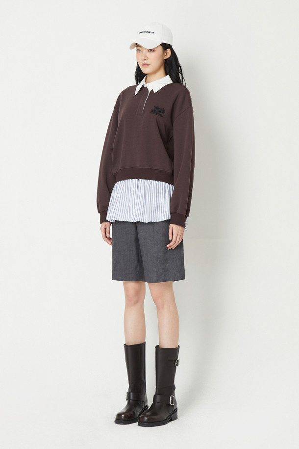 LUCKY CHOUETTE - 티셔츠 - Stripe Color Block Sweatshirt