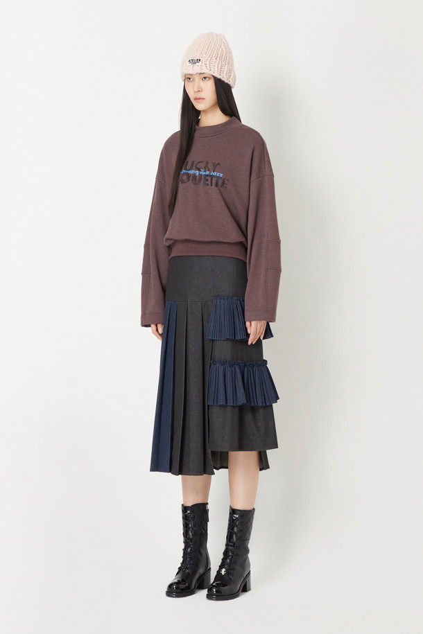 LUCKY CHOUETTE - 스웻셔츠 - Printed Half Neck Sweatshirt