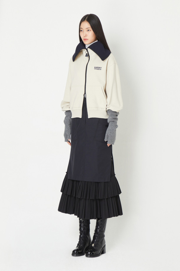 LUCKY CHOUETTE - 점퍼 - Sailor Collar Color Jumper