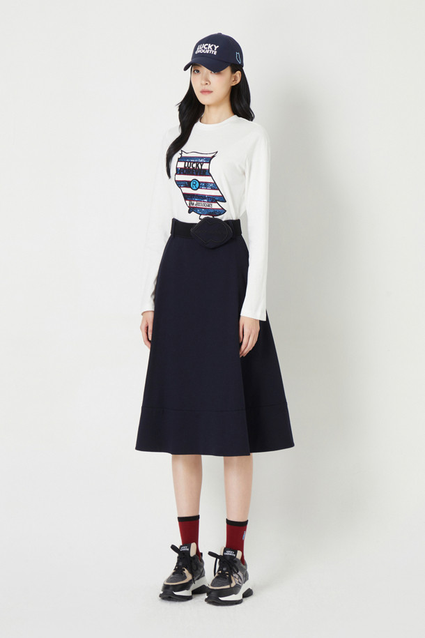 LUCKY CHOUETTE - 스커트/팬츠 - Belted Tissue Long  Skirt