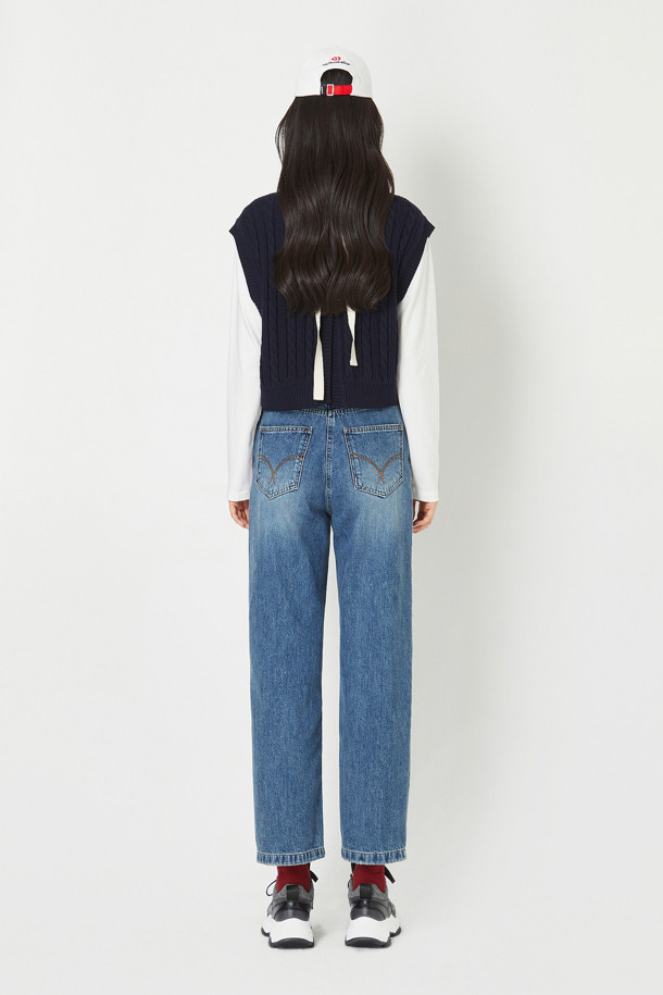 LUCKY CHOUETTE - 스커트/팬츠 - Baggy Fit Bullet Relief Denim Pants