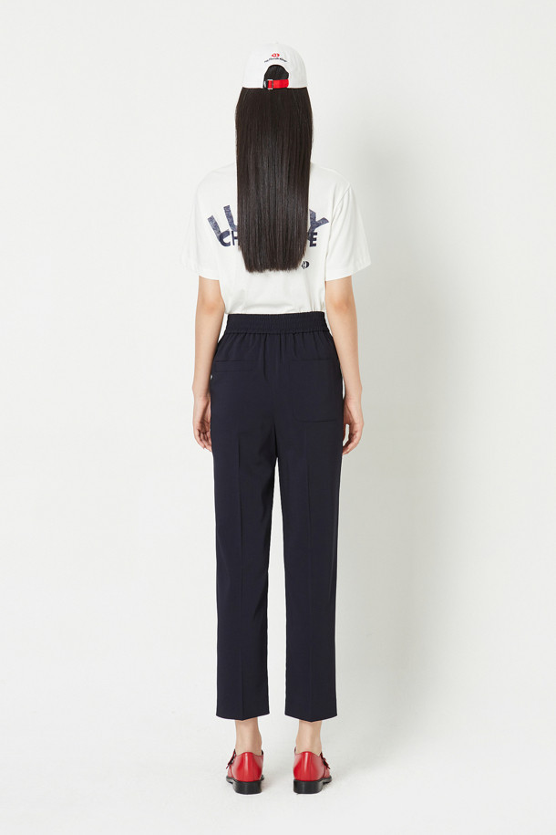 LUCKY CHOUETTE - 스커트/팬츠 - Poly Baggy Fit Back Banding  Pants