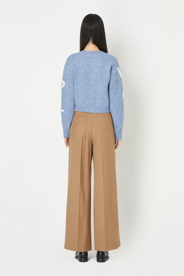 LUCKY CHOUETTE - 롱/미디팬츠 - Tuck Wide Pants