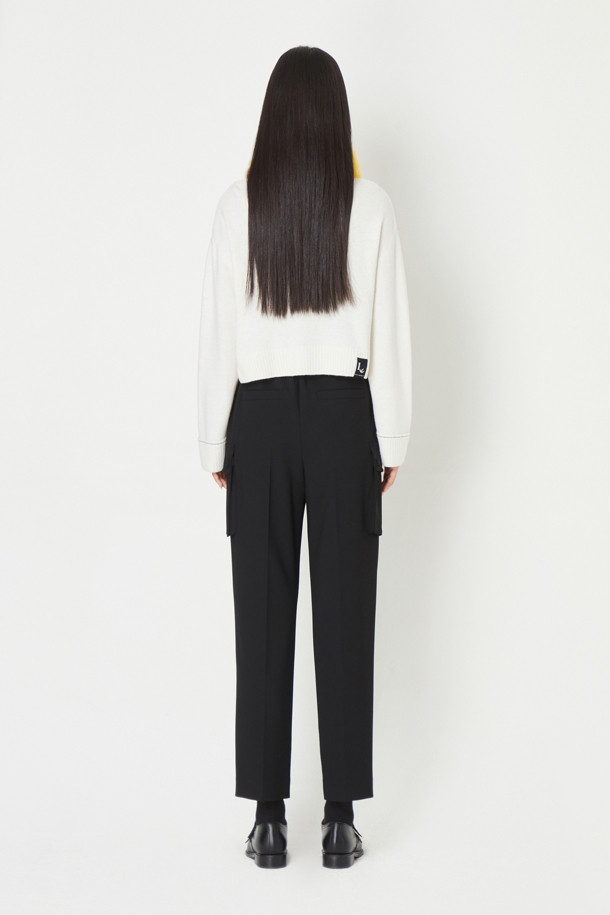 LUCKY CHOUETTE - 롱/미디팬츠 - Out Pocket Back Banding Baggy Pants