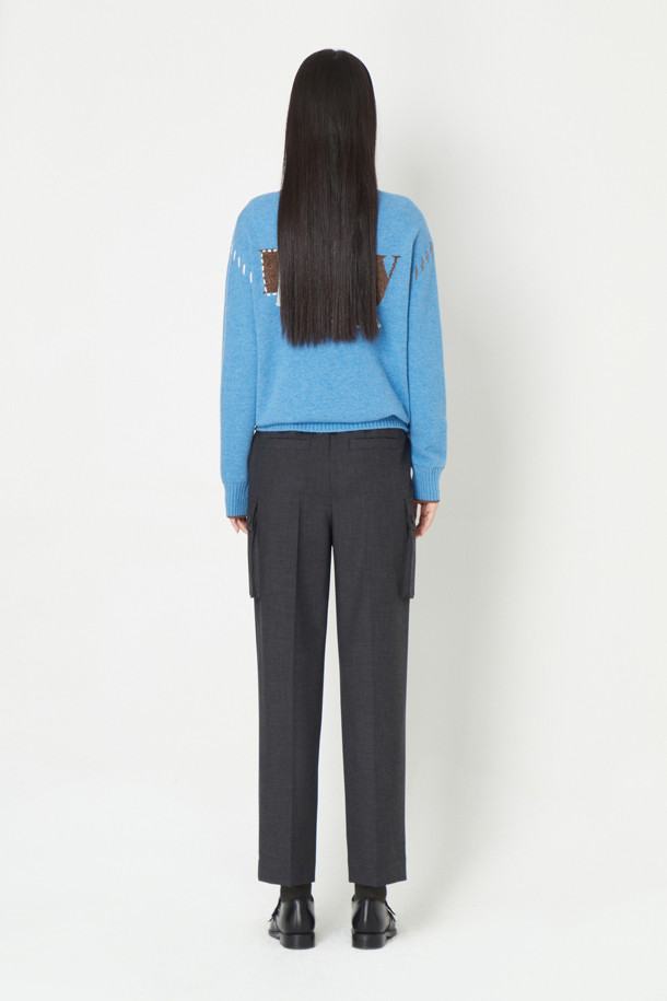 LUCKY CHOUETTE - 롱/미디팬츠 - Out Pocket Back Banding Baggy Pants