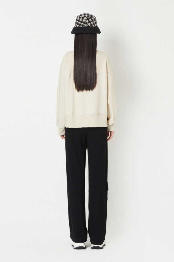 LUCKY CHOUETTE - 롱/미디팬츠 - Side Block Point Jersey Jogger Back Banding Pants