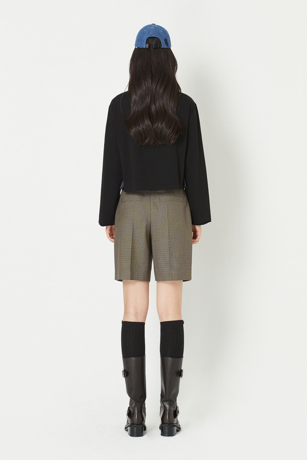 LUCKY CHOUETTE - 스커트/팬츠 - Button Point Solid Short Pants