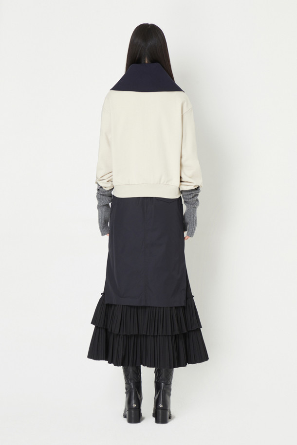 LUCKY CHOUETTE - 점퍼 - Sailor Collar Color Jumper