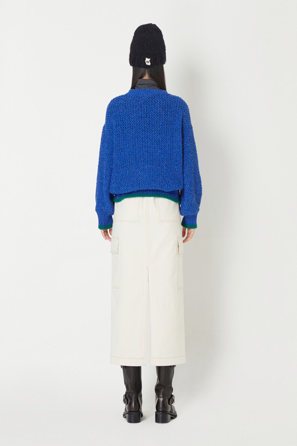 LUCKY CHOUETTE - 스웨터 - Color Block Hem Pullover