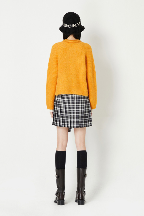 LUCKY CHOUETTE - 가디건 - Round Neck Double Cardigan