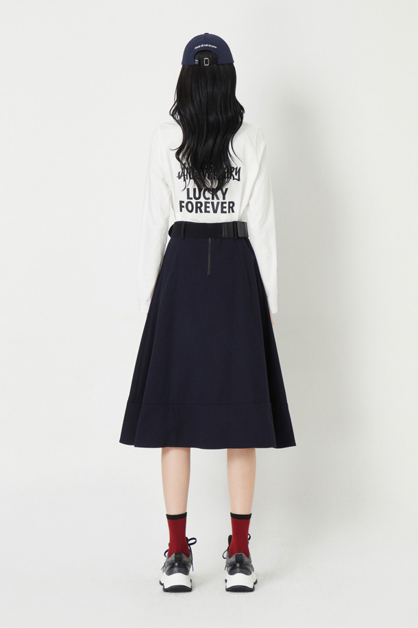 LUCKY CHOUETTE - 스커트/팬츠 - Belted Tissue Long  Skirt