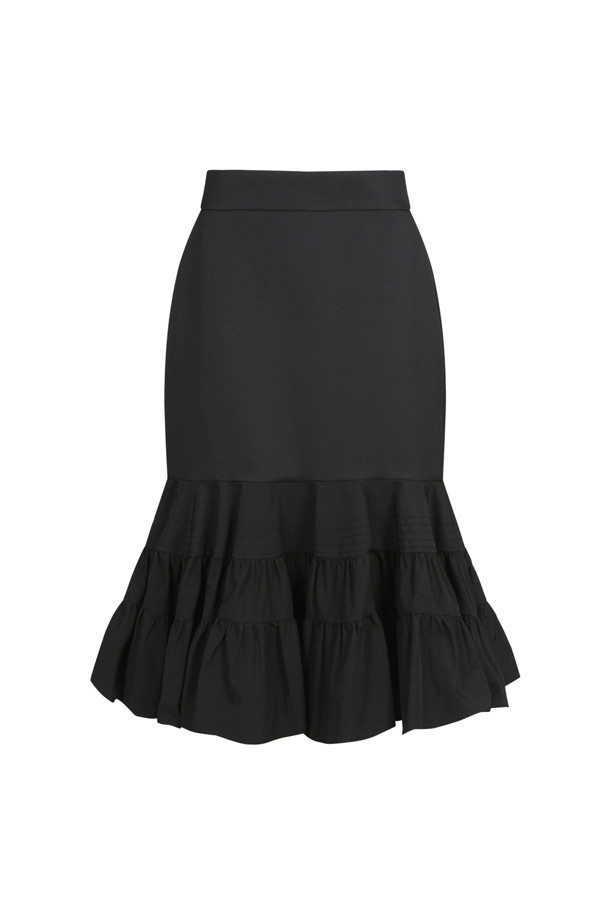 LUCKY CHOUETTE - 스커트/팬츠 - [Atelier] Hem Frill Back Banding Skirt (Solid)