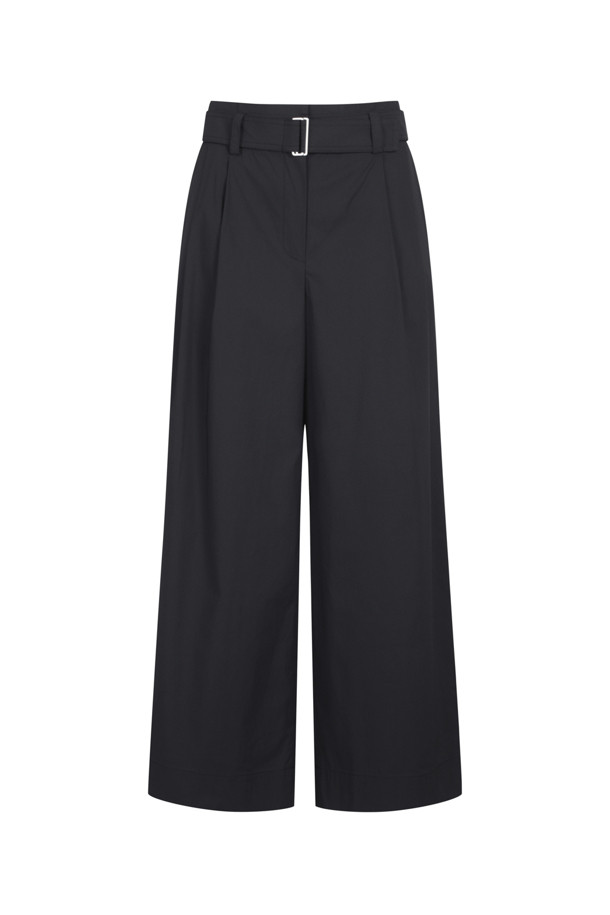 LUCKY CHOUETTE - 스커트/팬츠 - [Re-Order] Belt Back Banding Wide Pants