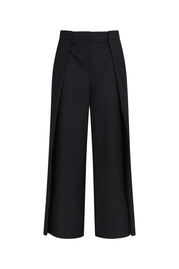 LUCKY CHOUETTE - 롱/미디팬츠 - Tuck Wide Pants