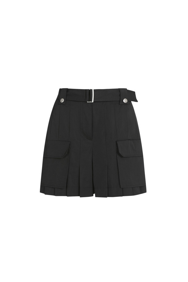 LUCKY CHOUETTE - 스커트/팬츠 - [셀럽착용] Pleated Short Pants (Belt)