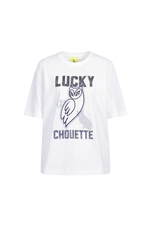 LUCKY CHOUETTE - 티셔츠 - Chouette Printed Basic Fit Short Sleeve